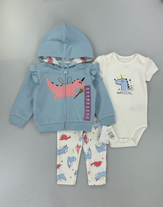 <span class=keywords><strong>Pagliaccetti</strong></span> classici per bambini all'ingrosso 100% in cotone primavera pagliaccetto in cotone di alta qualità per neonati set di 3 pz - Product Image 2
