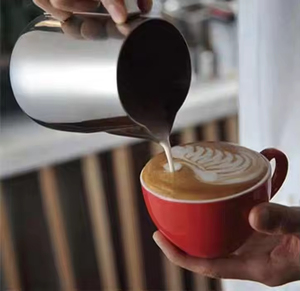 Mug à café en céramique et porcelaine 220cc avec logo personnalisé, glaçure colorée professionnelle, pour cappuccino et latte, avec soucoupe et cuillère, idéal pour la rentrée scolaire - Product Image 5