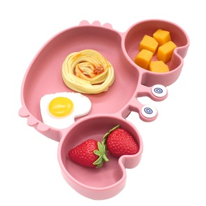 Eco Friendly Food Grade Silicone 8 Piece Baby Bowl Set with Cute Crab Pattern - Product Image 2