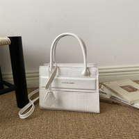 Sac fourre-tout mini vintage en cuir façon croco pour femme, sac à main de luxe, sac bandoulière quotidien pour le trajet