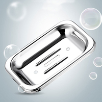 Support mural en acier inoxydable pour porte-savon de salle de bain, usage hôtelier, avec drain, design moderne, un seul niveau, prix réduit, vente en gros