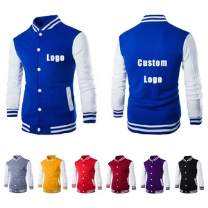 Grosir Kustom Bordir Logo Varsity Luar Tebal High Street Jaket Perguruan Tinggi Mens Jaket Kustom untuk Pria