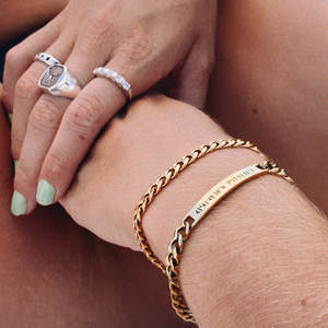 Valentine personnalisé son et le sien jumelé bracelets coordonnées initiales Bracelets cadeau personnalisé pour Couple petit ami petite amie - Product Image 4