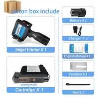 Imprimante jet d'encre industrielle portable automatique Yaomatec pour l'impression sur étiquettes, tubes, plastique, verre, bois, nouvelle génération, alimentée par batterie