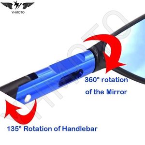 Espejo retrovisor para motocicleta, accesorio apto para YAMAHA MT07 MT09, Kawasaki Z900 Z900RS Z800 Z1000, medio CNC - Product Image 6