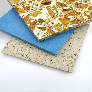 Panneaux élégants en pierre de terrazzo de couleur pour comptoirs, escaliers muraux et extérieurs pour salon et salle à manger Revêtement de sol en coquille à bas prix - Product Image 5