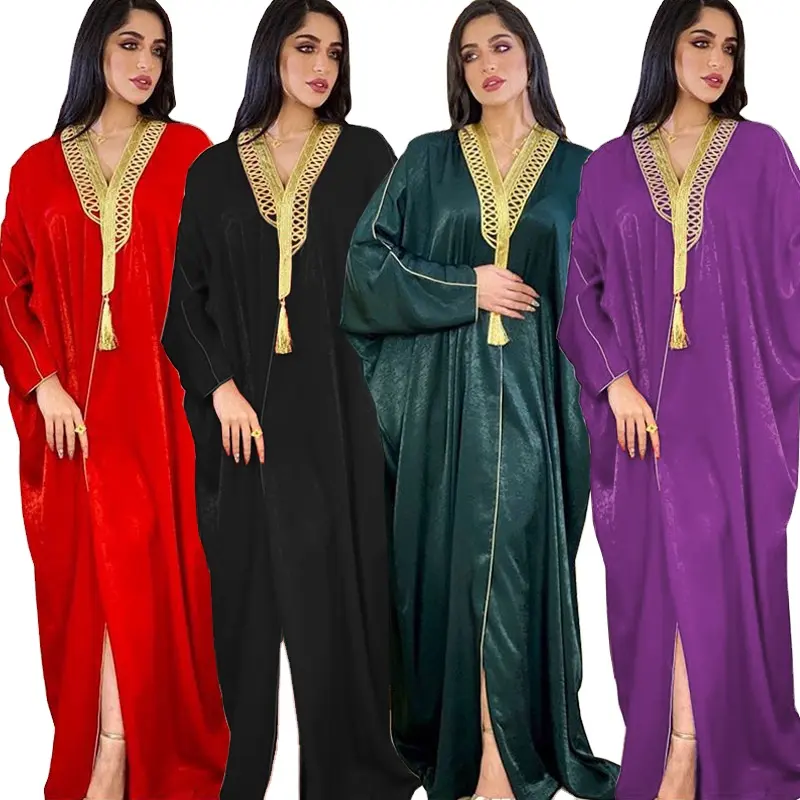 OEM ODM produsen pakaian Abaya kustom MOQ rendah pakaian kualitas tinggi Dubai Qatar Abayas desain Muslim abaya terbuka