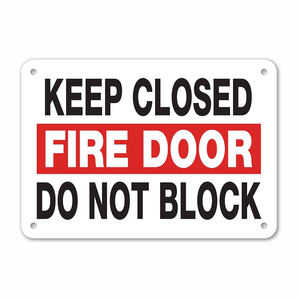Panneau <span class=keywords><strong>de</strong></span> porte coupe-feu, veuillez garder fermé, 12x12 pouces, aluminium sans rouille, résistant à <span class=keywords><strong>la</strong></span> décoloration, pour le trafic routier - Product Image 5