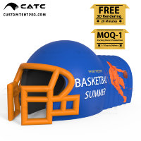 Tunnel de casque gonflable sur mesure CATC, design modulaire, en Oxford/PVC, résistant au soleil/au vent, imperméable, matériau durable, pour événements