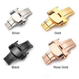 Bracelet de <span class=keywords><strong>montre</strong></span> IVANHOE à <span class=keywords><strong>boucle</strong></span> déployante double clic papillon, fermoir à bouton 14/16/18/20/22/24mm - Product Image 3