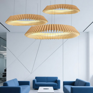 Lustre ovale à six têtes, lampe LED à économie d'énergie pour éclairage domestique - Product Image 1