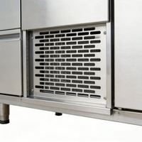 Réfrigérateur de Comptoir en Acier Inoxydable pour Restaurant, Table de Travail Congélateur pour Salades, Sandwichs et Pizzas