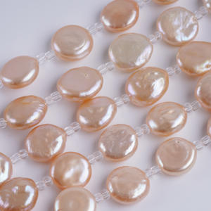 Cadena de Perlas de Agua Dulce Sueltas de Zhuji, 18 cm, 12-13 mm, Color Rosa Natural, Perlas Redondas, Estilo Barroco - Product Image 3