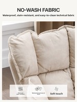 Silla de Oficina para el Hogar, Cómoda, Giratoria, Ergonómica, Deslizable, con Elevación, Estilo Nórdico, Metálica
