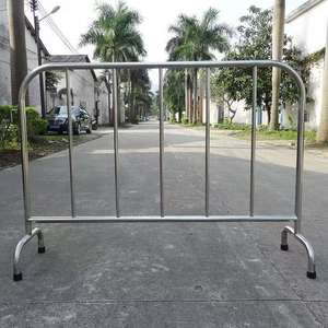 YC High Securitycrowd Clôture en acier soudé temporaire Poteaux de barrière de file d'attente en métal professionnel Clôture de contrôle des foules économique - Product Image 4