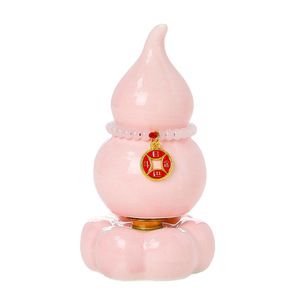 Ornement en céramique en forme de gourde multicolore, décoration de bureau Feng Shui pour la maison, le bureau, cadeau - Product Image 5