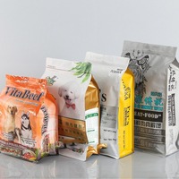 Sacs d'emballage personnalisés en plastique Mylar de 15 kg pour aliments pour chiens et chats, sachets souples à fond plat pour aliments pour animaux de compagnie