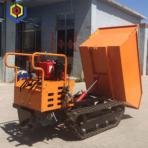 Chargeur de jardin de 1000 kg, <span class=keywords><strong>brouette</strong></span> motorisée, mini chargeur sur chenilles, moteur principal, pompe, boîte de vitesses, hydraulique, auto-déchargement - Product Image 2