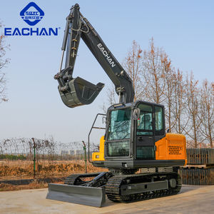 Spedizione gratuita EURO 5 motore 8 Ton escavatore paesaggistico pista di gomma forte Bagger costruzione di edifici Diesel scavatore per la vendita - Product Image 2