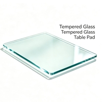 Plateau de table en verre trempé avec épaisseur personnalisée et bord poli pour bureau, maison, salle à manger, design et utilisation