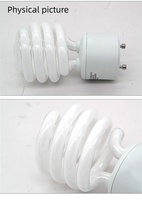 Lampu LED Hemat Energi Bb Half Spiral Screw GU24 Lampu Bass Holder USA AC120V Putih Hangat Lampu Fluoresen Kompak 13W 15W 18W