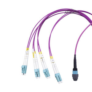 Cavo di cablaggio da MPO a LC da 8core MPO a 4 LC UPC Duplex 8 fiber multimodali (OM4) - Product Image 2