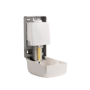 Distributeur de savon <span class=keywords><strong>mural</strong></span> manuel en ABS d'approvisionnement d'usine pour sacs de savon jetables ou bouteilles réutilisables, options goutte à goutte/pulvérisation - Product Image 3