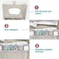 Portable bébé sac à couches voyage Nappy stockage organisateur pliable bébé soins pochette pour poussette ou pépinière utilisation
