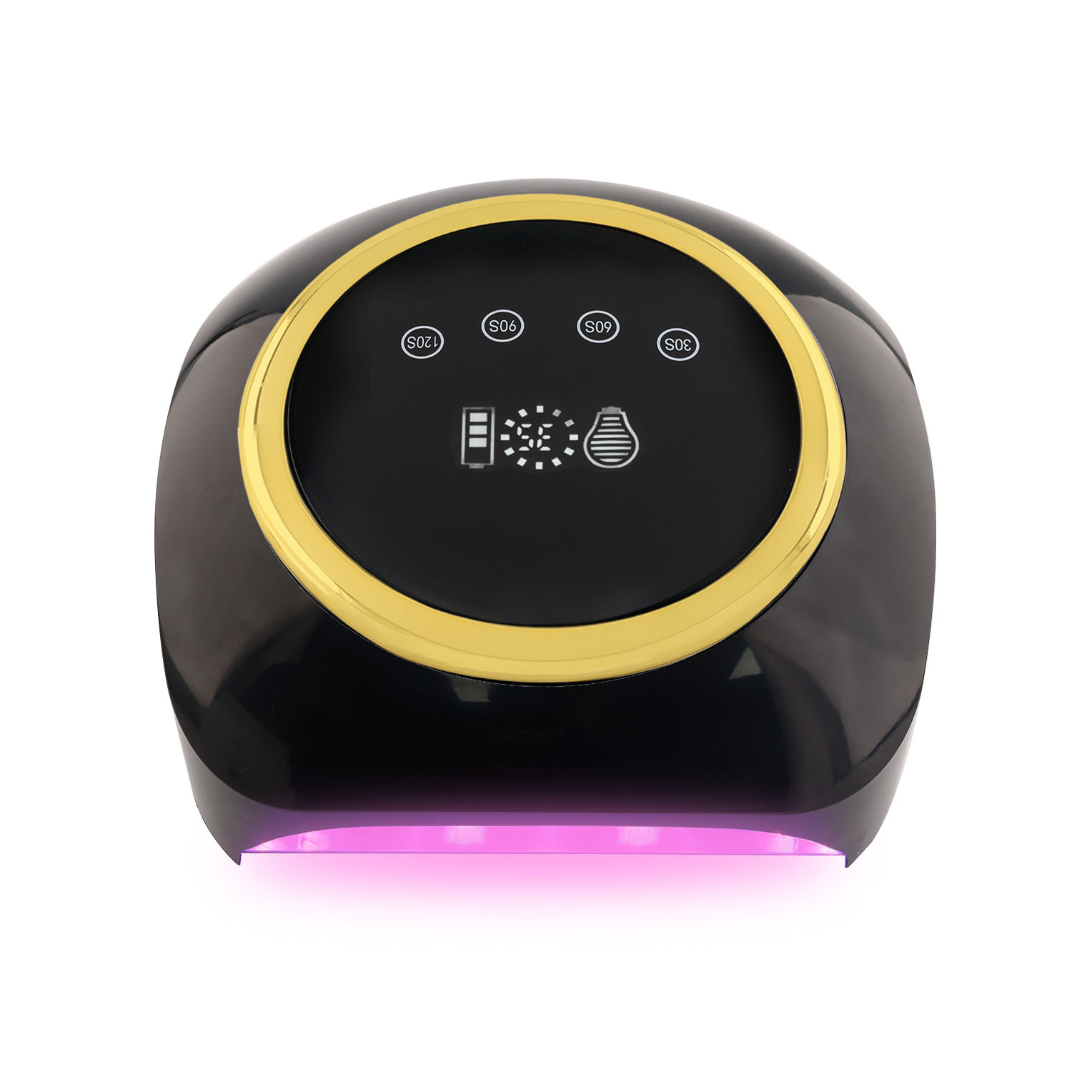 Noir avec bordure dorée