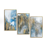 Tissu d'art abstrait moderne multi-panneaux fait à la main, peinture à l'huile sur toile pour la maison, le salon, décoration d'art mural