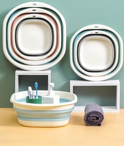 Bassins pliants en plastique Lavage portable Baignoire à linge pliante Bassin de bain pour bébé adulte Accessoires de cuisine <span class=keywords><strong>Lavabo</strong></span> - Product Image 2