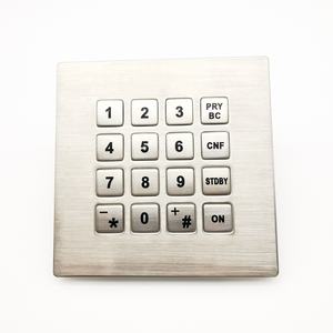 16-Knop Waterdicht Digitaal Roestvrij 4*4 Matrix Metalen Noodalarm Telefoon Toetsenbord - Product Image 2