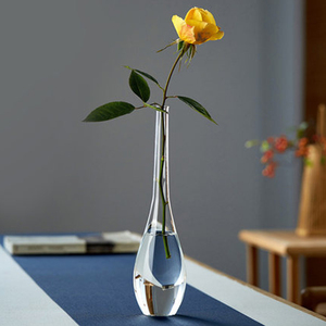 <span class=keywords><strong>Vaso</strong></span> Moderno Alto <span class=keywords><strong>in</strong></span> <span class=keywords><strong>Vetro</strong></span> con Smalto Trasparente Dorato, Vasi da Matrimonio per Decorazioni Domestiche - Product Image 3
