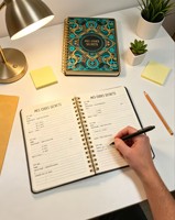 Vente en gros de carnets rétro victoriens ornés d'imprimés d'engrenages et de lettrage doré, couverture rigide, pour cadeau et usage personnel