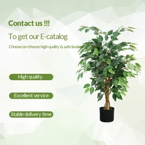 Albero Plantas Artificiais Banyan finto Microcarpa pianta foglia su misura decorazione interna Bonsai plastica Ficus piante artificiali