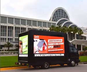 Led digital truk trailer untuk dijual P6 4.8 layar van truk led layar tv 3840hz iklan digital truk trailer tampilan led