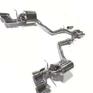 EXR pour Mercedes-Benz <span class=keywords><strong>E55</strong></span> <span class=keywords><strong>AMG</strong></span> <span class=keywords><strong>W211</strong></span>, silencieux à valve en acier inoxydable poli miroir, épaisseur 1,5 mm, échappement à commande à distance, catback - Product Image 1