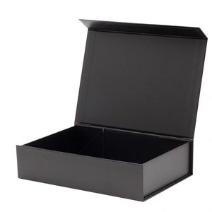 Custom Brand logo A5 Shallow Paper Rigid <b>Black</b> Corporate <b>Gift</b> Packaging <b>Boxes</b> Wholesale - Product Image 3