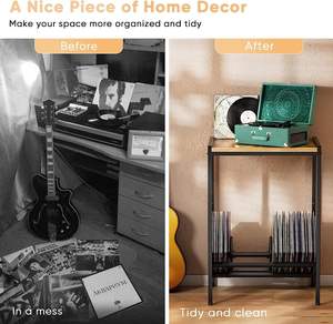 Buchlager-Organisator Schauraum <span class=keywords><strong>CD</strong></span>-Album-Vorstellungsregal Datenschutzhalter Vinyl-Record-Speicher-Tisch - Product Image 5