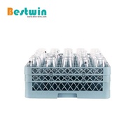 Polypropylène PP 9 16 20 25 36 49 Compartiment Commercial Lave-vaisselle Tasse Plaque Panier De Rangement En Plastique Verre À Vin Rack