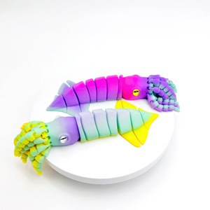 Nuevo Juguete de Calamar Impreso en 3D con Articulaciones Desmontables que Permiten Movimiento Completo y Exhibición Creativa, Ideal para Regalos Infantiles - Product Image 1