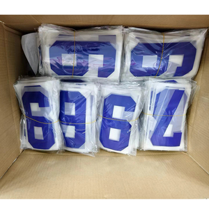 Aangepaste Naam En Nummer Warmteoverdracht Voetbalshirt Nummer Oem Kleding Voetbal Warmteoverdracht Nummer Labels Voor T-Shirt Kleding - Product Image 3