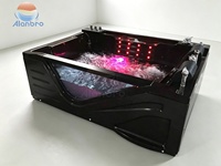 Baignoire de massage à remous moderne en acrylique de luxe pour 2 personnes, avec télévision et drain
