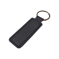 Porte-clés rectangulaire classique personnalisé en cuir PU, breloque pendentif pour cadeaux d'entreprise, vente en gros