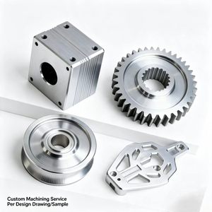 Boîtier de support moteur usiné CNC en aluminium anodisé, bloc de soupape de dissipation thermique, moyeu de palier de poulie de distribution usiné CNC - Product Image 1