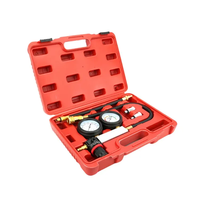 MEDSEN Kit de test de compression de moteur automobile 8 pièces, testeur de fuite de cylindre de moteur à essence, jauge de pression de cylindre 0-300 PSI
