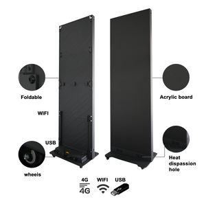 Écran LED portable pliable vertical P3.9 couleur pleine pour intérieur, affichage publicitaire <span class=keywords><strong>sur</strong></span> roues - Product Image 4