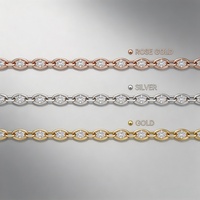 Collier chaîne à maillons en alliage de zinc et acier inoxydable multicolore, plaqué argent, délicat, pour superposition, pendentif vierge bouddhiste DIY, cadeau