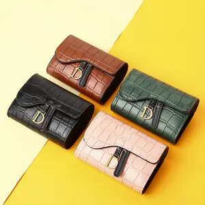 Yeni stil deri cüzdan kadınlar için küçük kartlıklı cüzdan bayanlar çanta cüzdan toptan