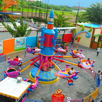 Manège Volant pour Enfants : Équipement de Parc d'Attractions Extérieur, Aventure Familiale Ludique, Divertissement Emotionnel et Joyeux